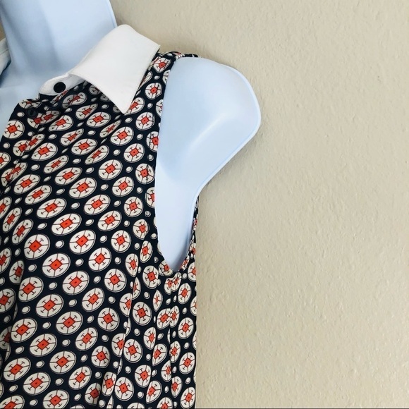 Maison Jules Printed Pleaded Buttons Down Dress S - Picture 10 of 16